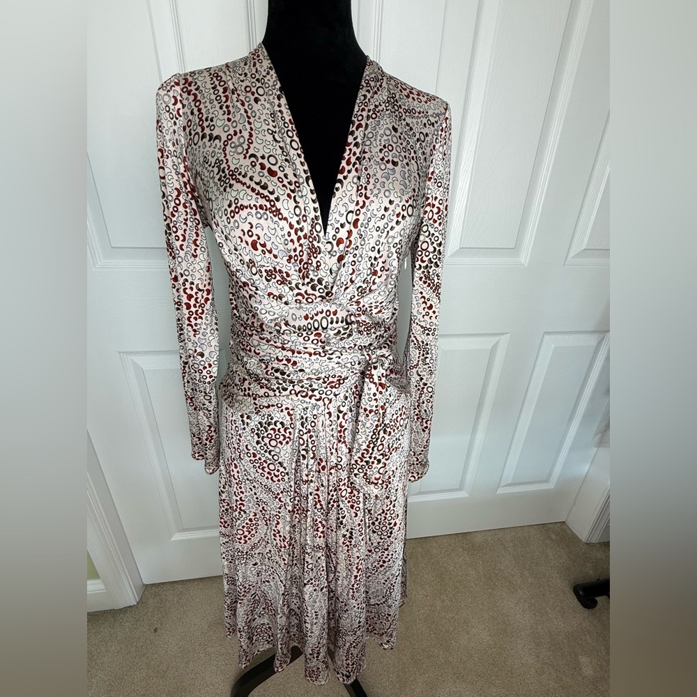 Issa London Multicolor Printed Wrap Dress Size US 4 (UK 8)
